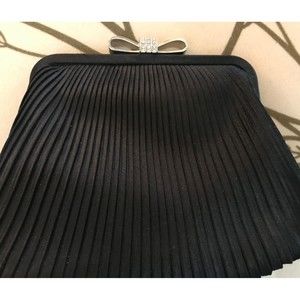 Lulu Townsend Pleated Satin Evening Purse with Rhinestone Clasp